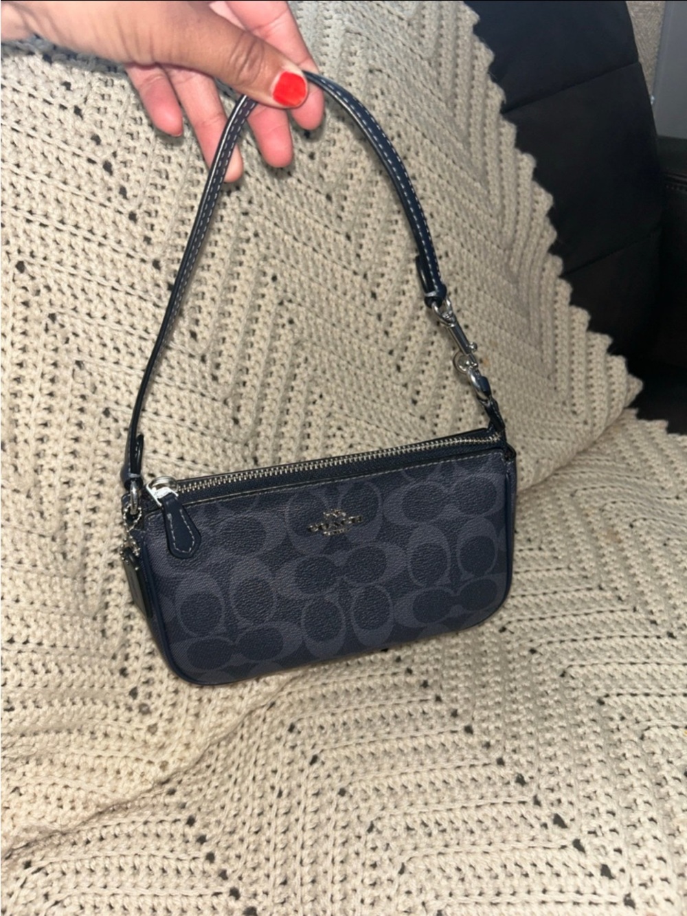 Coach Nolita 19 Black Signature Canvas